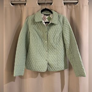 Briggs New York Light Green Quilted Puffer Jacket